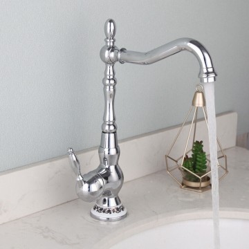 Mengkraan nostalgische chroom wastafelkraan