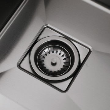 Moderne gun metal gootsteen afvoer