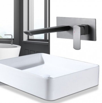 Moderne luxe inbouw gun metal badkraan