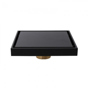 Moderne zwarte doucheput