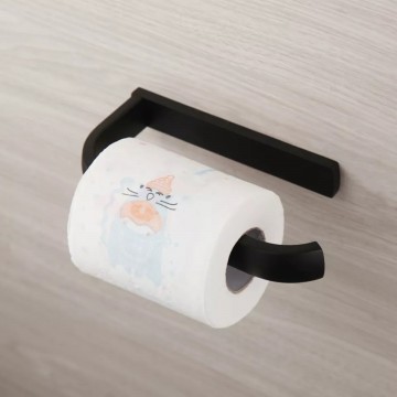 Moderne zwarte wc rol houder