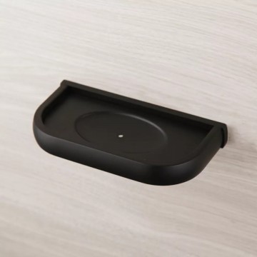 Moderne zwarte zeephouder badkamer