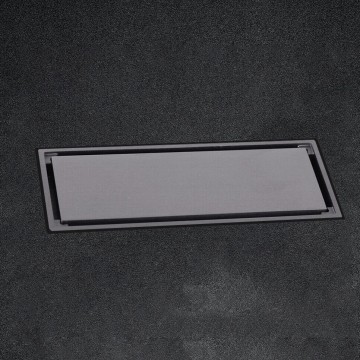 Mooie gun metal doucheput 20 cm