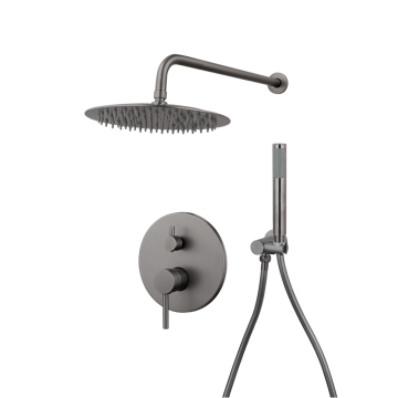 Mooie gun metal inbouwdouche