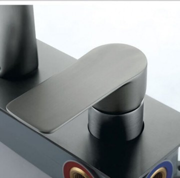 Mooie inbouw mengkraan gunmetal