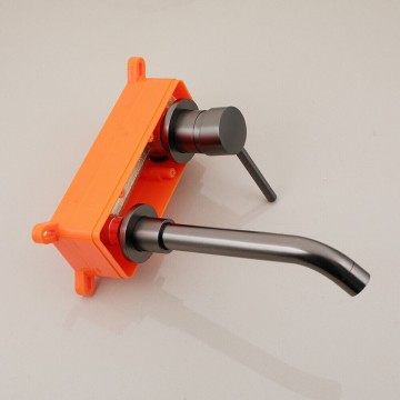 Mooie inbouwkraan gun metal