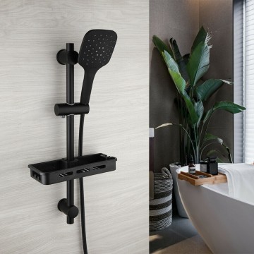 Mooie set zwarte glijstang voor badkamer