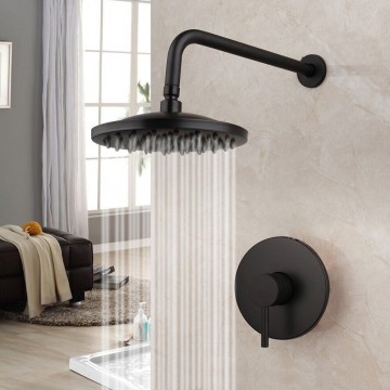 Mooie zwarte inbouw doucheset