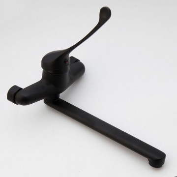 Mooie zwarte medische kraan muurkraan