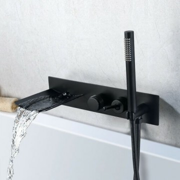 Muurkaan luxe zwarte watervalkraan
