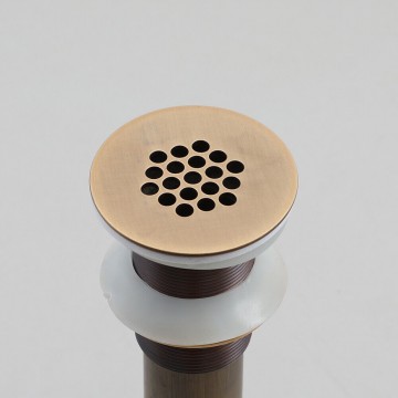 Niet sluitbare bronskleurige afvoer