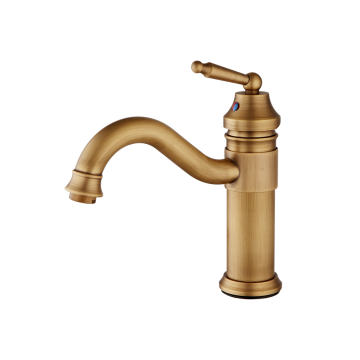 Nostalgisch bronzen wastafelkraan