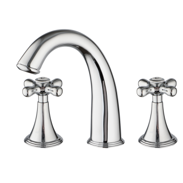 Nostalgische 3 delige chroom kraan