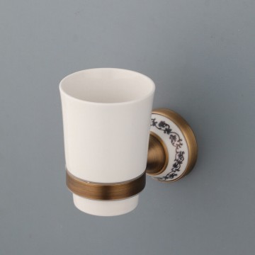 Nostalgische bronskleurige bekerhouder 0