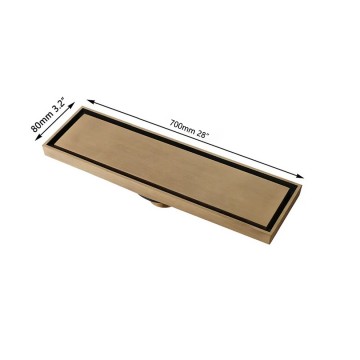 Nostalgische bronskleurige douchegoot