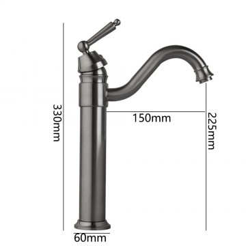 Nostalgische gun metal mengkraan afmetingen