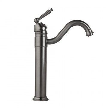 Nostalgische gun metal mengkraan wastafelkraan