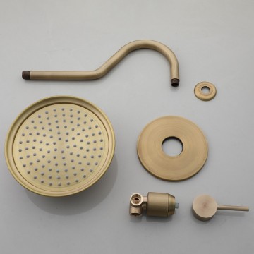 Nostalgische inbouw regendouche bronskleur 2