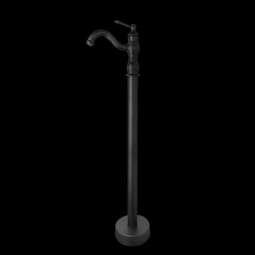 Nostalgische zwarte vrijstaande badkraan