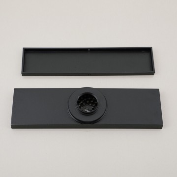 Onderzijde zwarte douchegoot