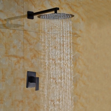 Nostalgische inbouw doucheset olie brons gewreven. Muurbevestiging