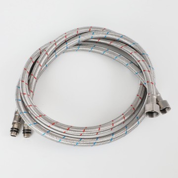 Outdoor shower buiten douche rvs look geborsteld nikkel 2