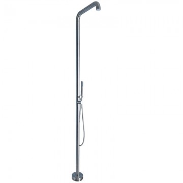 Outdoor shower buiten douche rvs look geborsteld nikkel 3