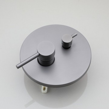 Paneel gun metal inbouwdouche