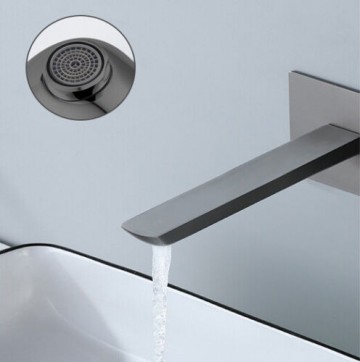 Perlator luxe inbouw gun metal badkraan