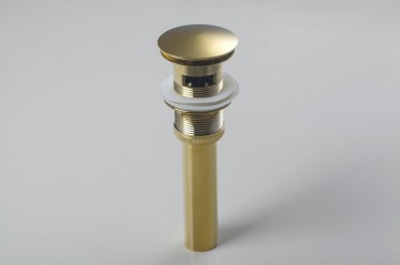 Goudkleurige pop-up afvoer click afvoer met overloop