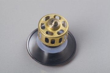 Goudkleurige pop-up afvoer click afvoer met overloop