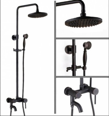 Klassieke nostalgische olie brons opbouw douche met douchekop 20 CM retro handdouche