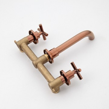 R22 inbouw kraan wastafel rose goud