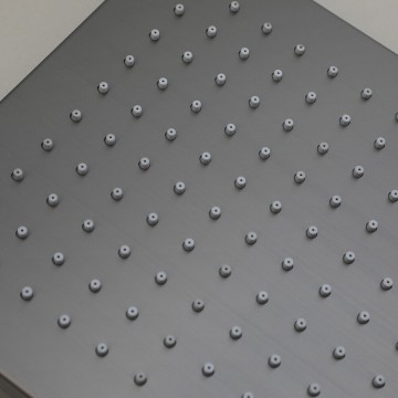 Regendouche rechthoekig gunmetal