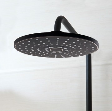 Regendouche zwart rond