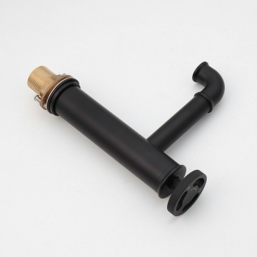 Retro industriele wastafelkraan zwart