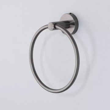 Ronde handoekring gun metal