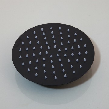 Ronde zwarte douchekop