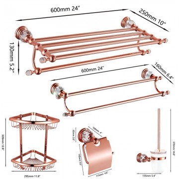 Rose gouden accessoire set 1