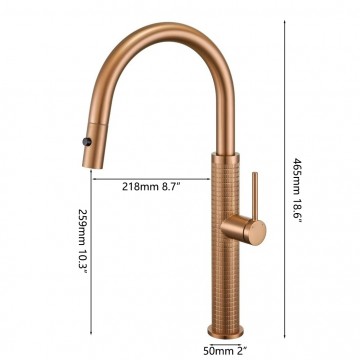 Rose gouden keukenkraan keramische schijven 4