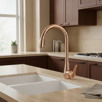 Rose gouden luxe keukenkraan 2