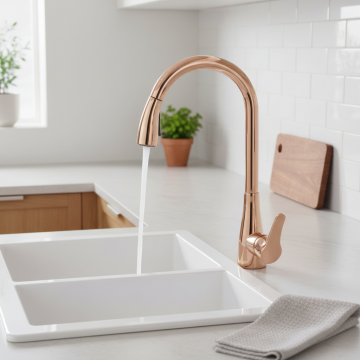 Rose gouden luxe keukenkraan 3