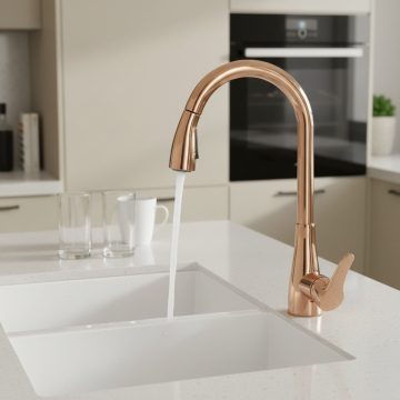Rose gouden luxe keukenkraan 4