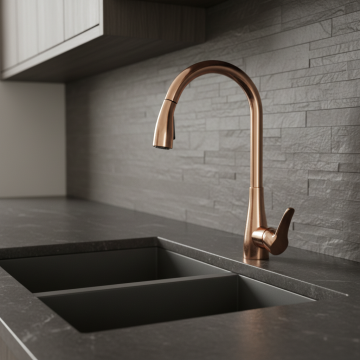 Rose gouden luxe keukenkraan 5