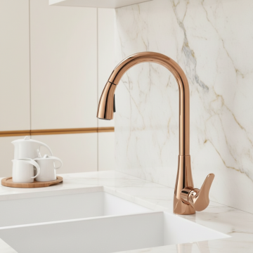 Rose gouden luxe keukenkraan 6