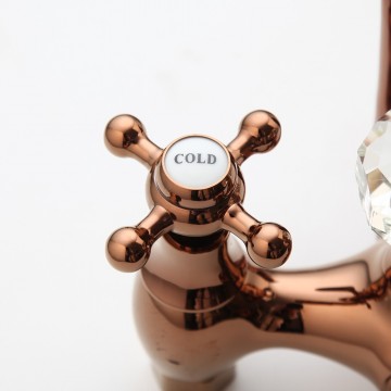 Rose gouden staande kraan 13