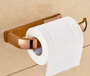 Rose gouden wc rol houder voor bevestiging aan muur