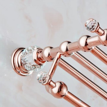 Rose goudkleurige badkamer accessoires 24 0