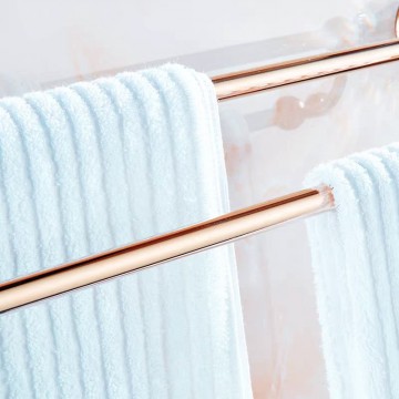 Rose goudkleurige badkamer accessoires 3 0