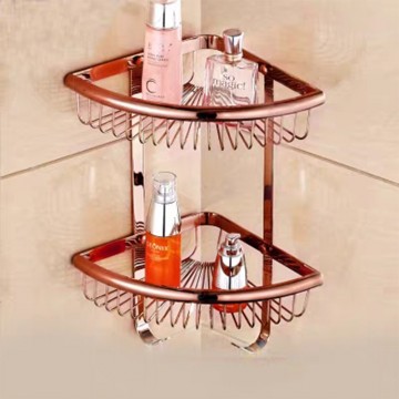 Rose goudkleurige badkamer accessoires 9